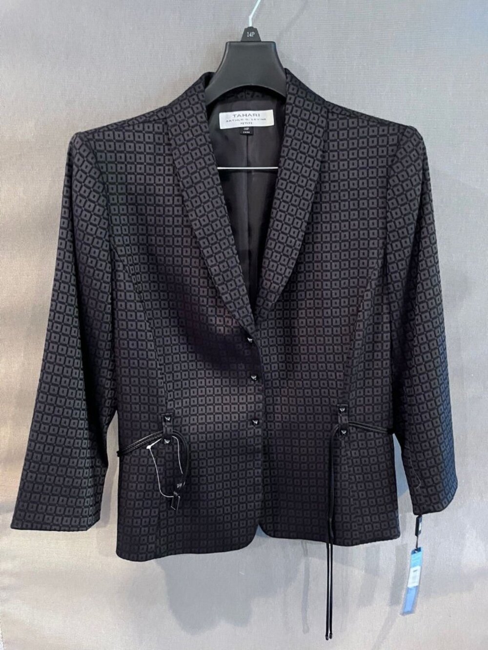 Tahari Diana Jacket British blues, Sz14p